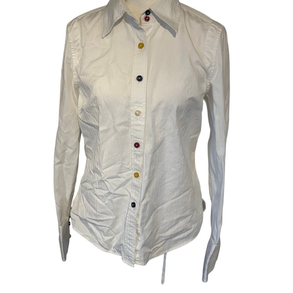 VTG Rare Woman’s Tommy Hilfiger 100% Cotton Blouse Size M